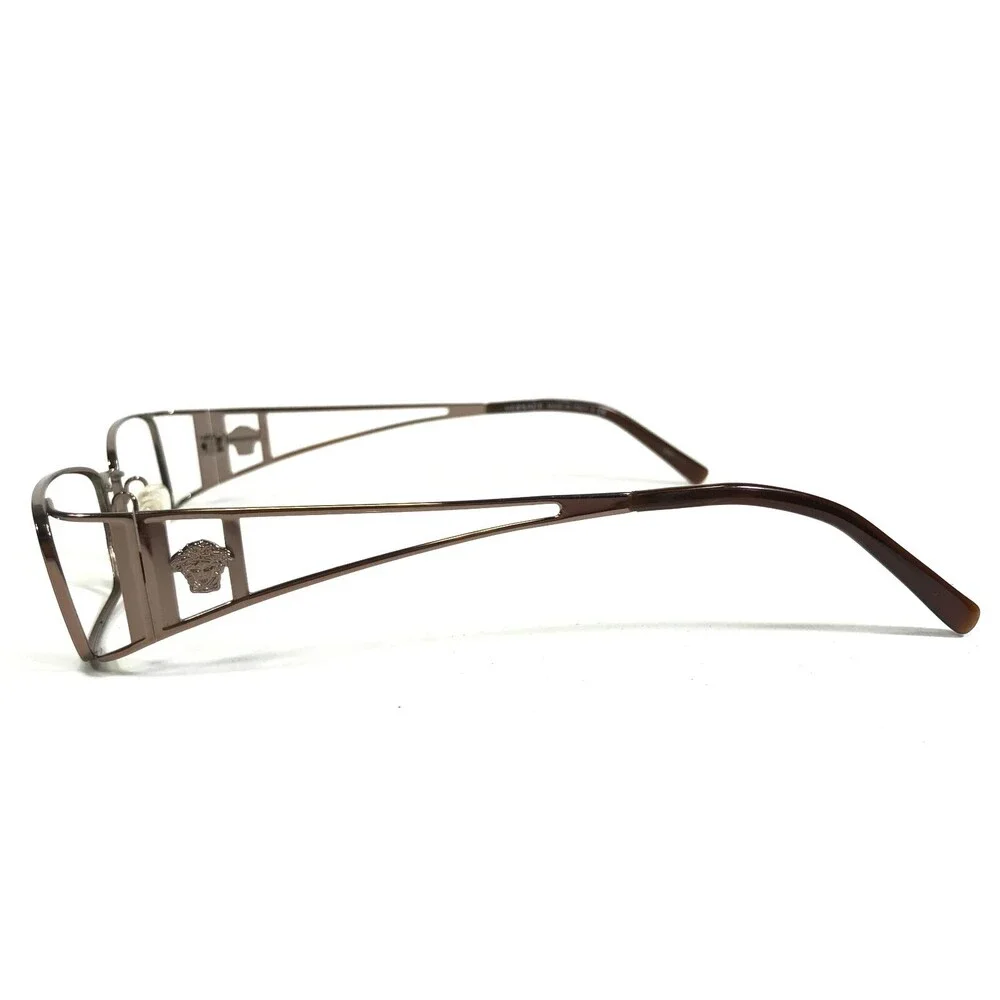 Versace Eyeglasses Frames MOD. 1111 1013 Shiny Brown Rectangular Logos 49-17-125